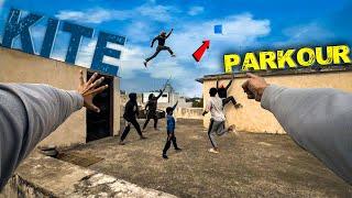 Kite vs Parkour  Indian Parkour   @Flyingmeenaboi