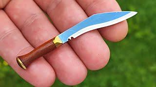 Homemade Kukri knife. Miniature replica