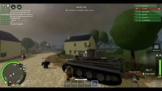 Roblox ww2 zombie survival driving a tank