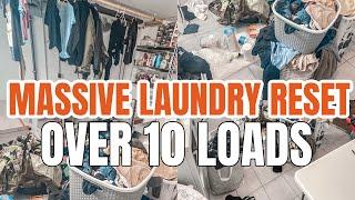 MASSIVE LAUNDRY DAY RESET  OVER 10 LOADS WASH DRY FOLD REPEAT  2023 EXTREME LAUNDRY MOTIVATION