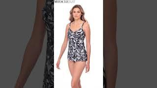 Miraclesuit Womens Shimmer Shadows Tankini Top DDD Cup  SwimOutlet.com