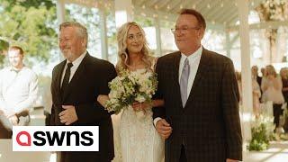 Father-of-the-bride invites daughters stepdad to walk her down the isle with him ‍️‍️  SWNS