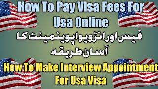 how to pay visa fees for usa online  how to make interview appointment for us visa  HINDIURDU