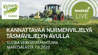 Kannattavaa nurmenviljelyä täsmäviljelyn avulla  LIVESTREAM Mäntsälästä 7.6.2023