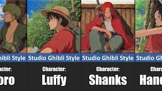 One Piece Characters in Studio Ghibli Style