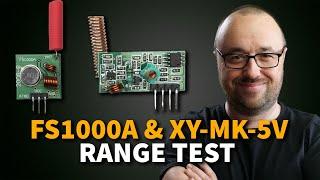 FS1000A and XY-MK-5V 433MHz #Arduino radio modules range test