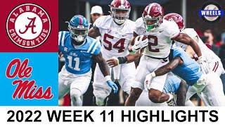 #9 Alabama vs #11 Ole Miss Highlights  College Football Week 11  2022 College Football Highlights