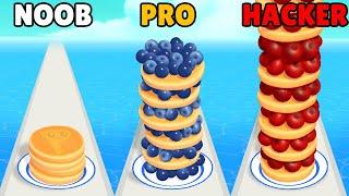 NOOB vs PRO vs HACKER in Pancake Run NEW UPDATE