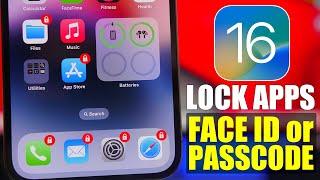 iOS 16 - LOCK iPhone Apps with PASSCODE or FACE ID 