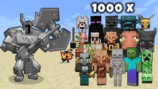 FERROUS WROUGHTNAUT vs All Mob in Minecraft x1000 - FERROUS WROUGHTNAUT 1000 Mobs