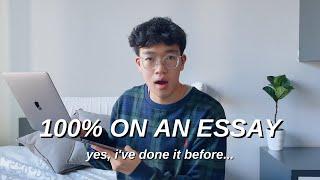 how to score a 100 on an ESSAY  ESSAY WRITING TIPS to be a FASTER and BETTER WRITER