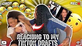 My Mom reacts to my TikTok Drafts  she saw something really bad 