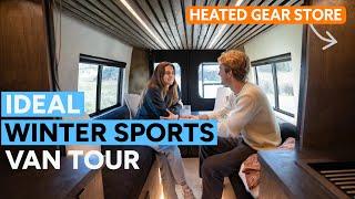 Ultimate WINTER SPORTS Van Build  ft. Heated Gear Closet