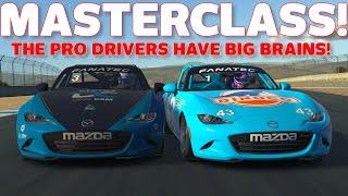 Fighting for the win against an IRL Racing Driver  iRacing Global Mazda at Laguna Seca