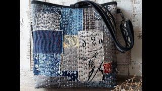 Джинсовые сумки в технике Боро. Японская вышивка Сашико. Идеи.