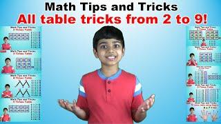 Learn 2 to 9 Times Multiplication Tricks  Easy and fast way to learn  Math Tips and Tricks