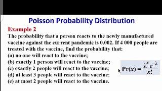 Poisson Probability Distribution