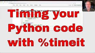 How fast does your Python code run? Find out with timeit