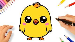 HOW TO DRAW A CUTE CHICK KAWAII 