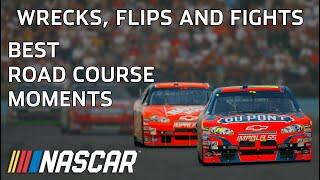 Wrecks flips and fights  NASCARs best road course moments  Best of NASCAR