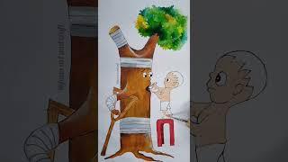 Save tree save world  #rifanaartandcraft #shorts #youtubeshorts #saveearth #savetheworld