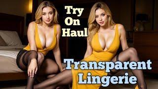 Semi-Sheer Clothes  Transparent Try on Haul with No Bra  See Through Clothes Try On Haul lingerie