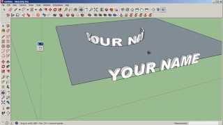 SketchUp Bend Text with the Shape Bender Plugin