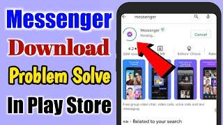 Fix cant install Messenger app problem solved on google play store kaise kare