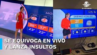 Se equivoca la chica del clima en plena transmisión en vivo y se viraliza