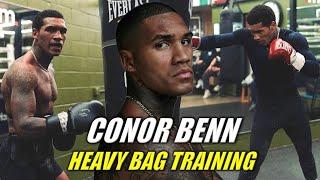 Conor Benn Heavy Bag Training