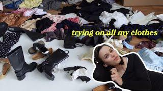 watch this video BEFORE you clean out your closet trying on everything in my closet