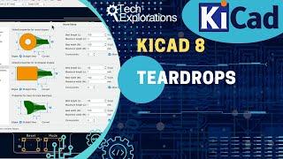 KiCad 8 Teardrops with custom properties for pads and tracks