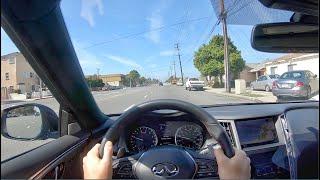 2020 Infiniti Q50 Red Sport 400 POV Test Drive 3D AudioASMR