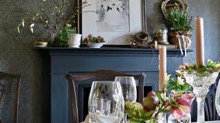 Nature Inspired Spring Table Decor & Mantle  Hosting  Country Home  Simple Life ASMR