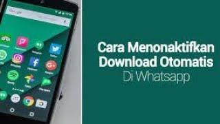 Cara Menonaktifkan Download Otomatis di Whatsapp Stiker Foto Video file