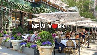 4K Midtown Manhattan Spring Walk 5th Avenue Blooms Bryant Park Times Square  May. 2024