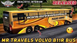 download M.R TRAVELS BS 6 VOLVO B11R BUS MOD for bus simulator indonesia BUSSID V3.6.1#bussidmods