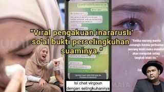 Bukti isi chat virgoun selingkuh suami inararusli semangat inara