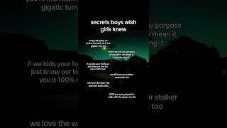 Secrets boys wish girls knew