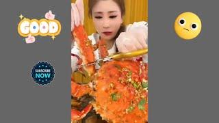 Experience Eating Giant King Crab & Raw Shrimp with Super Spicy Sauce  #asmr #dandanmukbang