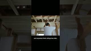 Carpenter Installs Ceiling