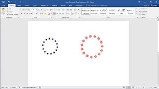 How to create circle from stars in Word