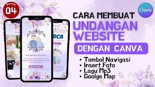 Cara Membuat Undangan Pernikahan Digital Website di canva  undangan canva desain 4