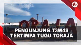 PENGUNJUNG T3W4S TERTIMPA TUGU TORAJA PANTAI LOSARI  U-NEWS