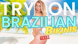  Lets get CHEEKY & TRY ON Brazilian Bikinis  YIKES  Whitefox.com w Kat Wonders