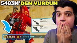 OHA  5483 METREDEN ADAMI VURDUM  P90 + AMR EFSANE İKİLİ  PUBG Mobile Gameplay One Man Squad