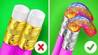 AWESOME DIY SCHOOL HACKS Funny And Easy Art Ideas by 123 GO LIVE