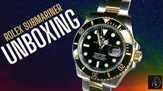 4K Close-Up Unboxing the Rolex Submariner Two Tone 126613LN