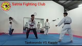 Taekwondo VS Karate   sparing fight Satria Fighting Club