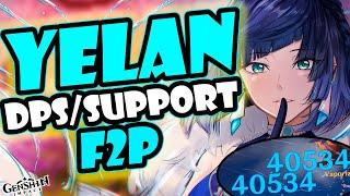 YELAN BUILD GOD DPS Support MEJORES Armas EquiposF2P Build YELAN en5 MINUTOS - Genshin impact